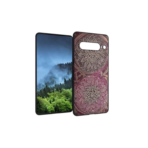 Compatible with Google Pixel 7 Pro Phone Case, Mandala-9 Case Men Women, Flexible Silicone Shockproof Case for Google Pixel 7 Pro