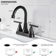 thumbnail image 3 of Kede Bathroom Sink Faucet 4 Inch 2 Handle Centerset Oil Rubbed Bronze Lead-Free Modern Bathroom Faucet Vanity Faucet with Pop-up Drain Stopper and Supply Hoses, 3 of 7