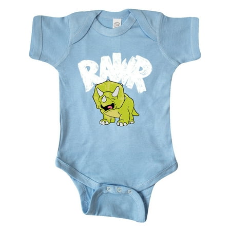 

Inktastic Lil Green Triceratops Rawr! Gift Baby Boy or Baby Girl Bodysuit