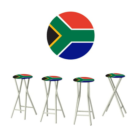 Best of Times Flag of South Africa Outdoor Bar Stools - Set of