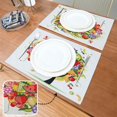 thumbnail image 2 of Summer Fruits Tree Colorful Placemats Set of 4 Spring Cartoon Place Mats Washable for Kitchen Dining Table Heat Resistant Decorative Colth Table Mats 12x18 Inch, 2 of 6