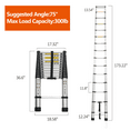 thumbnail image 6 of 300LBS Heavy Duty 10.5FT Telescoping Ladder - Aluminum Alloy Folding Extension Ladder Portable Multi-Purpose for Indoor Outdoor Work, 6 of 10