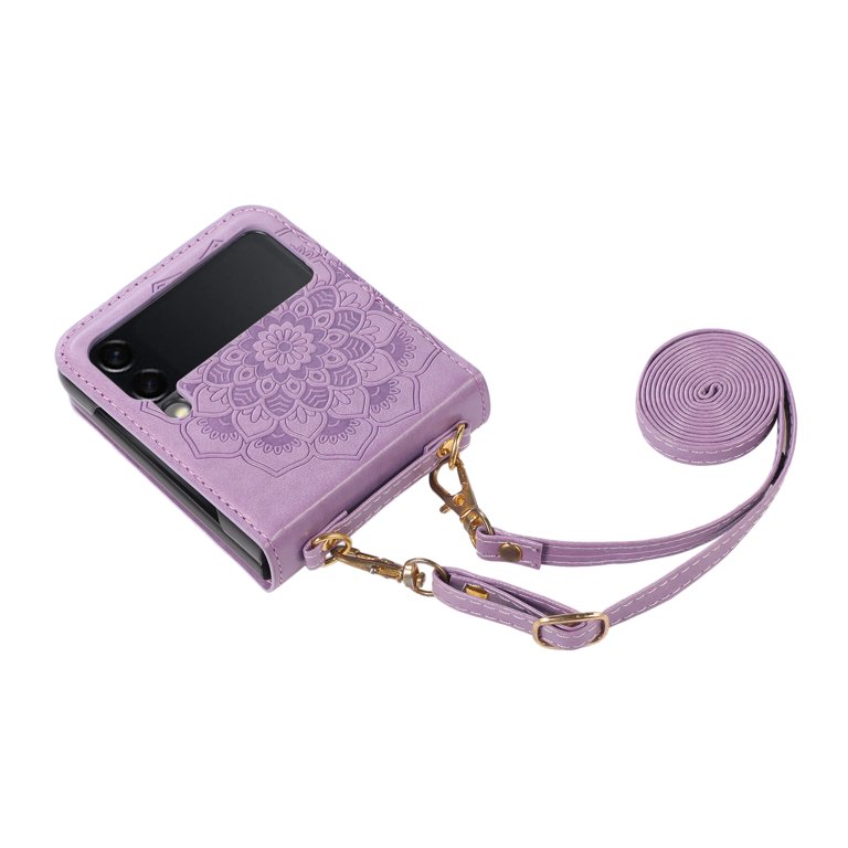Allytech Z Flip 3 Case Samsung Galaxy Z Flip 3 5g Phone Case Pu Leather Mandala Embossed Shockproof Protective Shoulder Strap Case Cover For Samsung Galaxy Z Flip 3 21 Purple Walmart Com Allytech Z Flip 3 Case Samsung Galaxy Z Flip 3 5g Phone Case Pu Leather Mandala Embossed Shockproof Protective Shoulder Strap Case Cover For Samsung Galaxy Z Flip 3 21 Purple Walmart Com