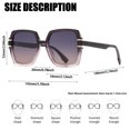 thumbnail image 3 of Joopin Oversized Square Frame Sunglasses Womens Retro Shades Trendy UV400 Protection, 3 of 7