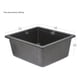thumbnail image 2 of Fregadero Gutstark Home Tarja Tina Cuarzo Negro, 2 of 9