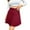 Brick Red, variant on Women's Sequin Pleated Skirt Stretchy Bodycon Mini Sparkly Skort Glitter Shiny Night Out Party Skirt L