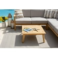 thumbnail image 2 of Laguna 4-Piece Teak Wood Outdoor Patio Conversation Sectional Set w/3-Piece Sectional and Coffee Table, 2 of 7
