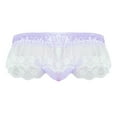 thumbnail image 3 of Pounoo New Underpants for Men Mens Lace Briefs Open Butt Low G-String Thong Underwear Panties Soft Satiny Swim Briefs for Men Men's New Arrivals Underpants Purple, 3 of 5