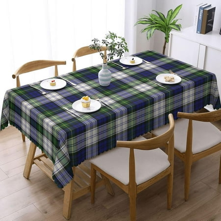 

Rectangle Table Cloth Scottish Clan Gordon Dress Modern Tartan Plaid Resistant Washable Tablecloth Decorative Table Cover for Dining Indoor and Outdoor