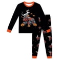 thumbnail image 6 of CAIVO Girls Halloween 2 Piece Pajama Sets Kids Skeleton Print Long Sleeve O-Neck Tops And Pants Wear Soft Night Holiday Party Pyjamas, 6 of 6