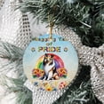 thumbnail image 3 of Wagging Tail Collie Celebrates Rainbow Pride Month LGBT LGBTQ+ Ceramic Round Ornament Collie Dog Lover Gifts Idea Home Tree Decor - 01003, 3 of 5