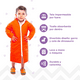 thumbnail image 3 of Bata de Natación MASHO para niños naranja talla 8 BN04N, 3 of 10