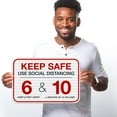thumbnail image 2 of Keep Safe Use Social Distancing Sign, 12x18 Reflective Aluminum EGP, 2 of 8