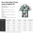 thumbnail image 5 of Rateoe Butterflys Pattern Men’s Hawaiian Shirt – Short Sleeve Button-Down Tropical Beach Shirt, Lightweight & Breathable Casual Aloha Shirt with Pocket,Medium, 5 of 7