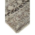 thumbnail image 6 of 5' X 8' Gray Ivory And Tan Abstract Distressed Area Rug With Fringe, 6 of 9