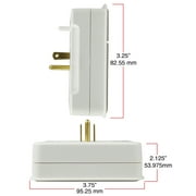 Hyper Tough Indoor 6-Outlet Surge Tap 1000-Joule Protection, 15 Amps, White