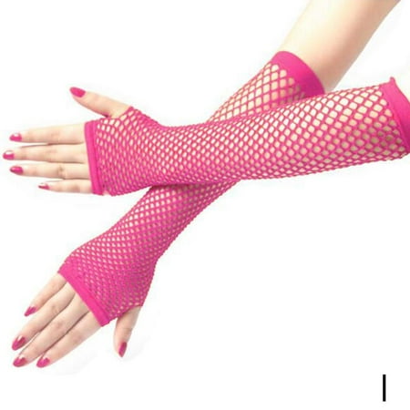 

Streetwear Fishnet Lace Hollow Out High Elasticity Long Hand Gloves Vintage Party Women Gloves