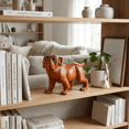 thumbnail image 6 of Wooden Hand Carved Walking Bulldog Statue Figurine Sculpture Art Rustic Home Decor Accent Handmade Handcrafted Wood Gift Dog Artwork Size: Large - 12" wide x 9" tall x 5" deep, 6 of 9