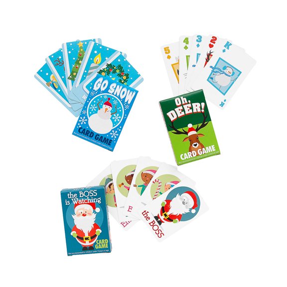 Christmas Card Game Assortment, Toys, Christmas, 12 Pieces