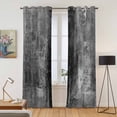 thumbnail image 2 of Gray Kitchen Curtains 84 Inch Length, Retro Oil Painting Modern Abstract Art Aesthetics Grommet Top Bedroom Living Room Curtains, Light Filtering Cafe Curtain Drapes 2 Panels Set 84''x84'', 2 of 9