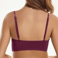 thumbnail image 4 of Curuila Swimsuit For Women Fashion V Neck Solid Color Push Up Comfortable Swimwear Top Wine Size S, 4 of 5