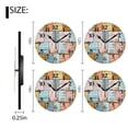 thumbnail image 2 of Modern Round Wall Clocks Non-Ticking Silent Clocks Battery Operated Quartz Clock Decorative for Bathroom,Office-Vintage Shabby Wooden Wall(10inch), 2 of 4