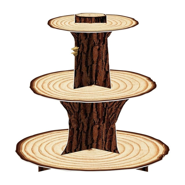 Ltdhehe Solid Wood Patterned Cake Display Rack Layer Dessert Table Bracket Baby Birthday Party+wedding Decoration Rack | No Installation Buckle Design Food Grade Material