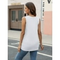 thumbnail image 5 of Womens Tank Tops V Neck Summer Trendy Casual Loose Fit Flowy Sleeveless Shirts, 5 of 6