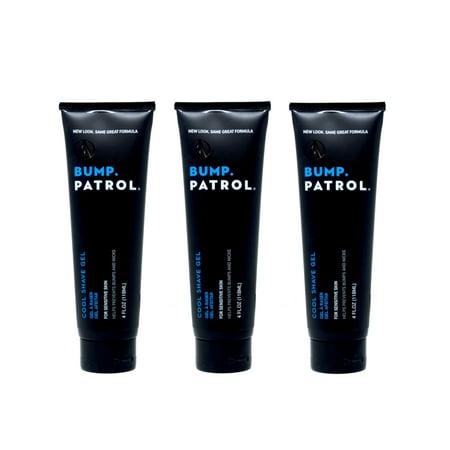 Bump Patrol Cool Shave Gel with Menthol for Sensitive Skin (4 oz) - 3 Pack