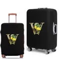 thumbnail image 1 of Luggage Cover Protective Suitcase Trolley Case Dust Cover 18 To 28 Inch Golden Flower Series Pattern Elastic Travel Protective 8Golden flower W L, 1 of 6