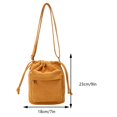 thumbnail image 2 of Yucurem Women Bucket Bag Drawstring Corduroy Crossbody Shoulder Bag Shopping Bag(yellow) Fashion shoulder bag (Yellow), 2 of 10