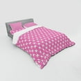 thumbnail image 3 of Ambesonne Pink Bedding Set 3 Pcs, Vertical Hexagons Dots, Twin XL, Pale Blue White Pink, 3 of 3