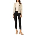 thumbnail image 2 of INSPIRE CHIC Women's Faux Suede Button up Casual Open Front Drawstring Long Sleeve Blazer XL Beige, 2 of 5