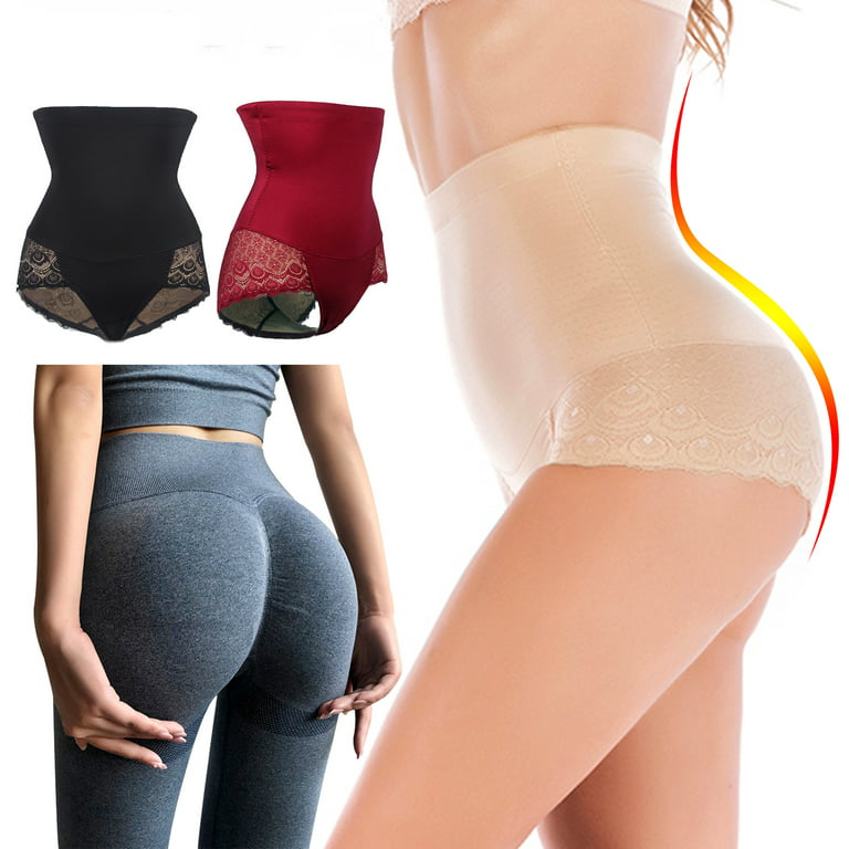 Women Tummy Control Panties Shapewear Bodysuit Butt lifter Shorts High  Waist Trainer Body Shaper Underwear, Black, S