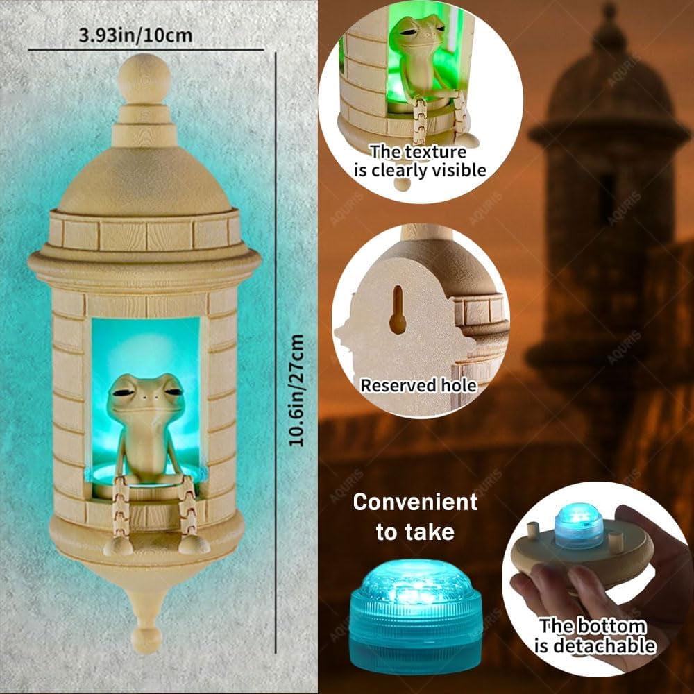 Puerto Rican Garita Coqui Lamp with Sound, Puerto Rican Garita Frog Light Wall Decor, Multi-Color LED Night Lamp for Bedroom Living Room Hallway, Puerto Rico Souvenir Caribbean Gift Decor