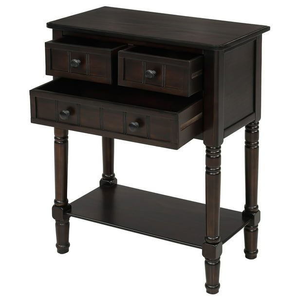 Narrow Console Table Living Room Slim Sofa With Three Storage Drawers And Bottom Shelf Com Narrow Console Table Living Room Slim, Small Narrow Console Table With Drawers