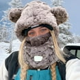 thumbnail image 2 of Ediodpoh Winter Hood Hat and Neck Warmer Set Thermal Windproof Face Protection for Skiing and Cycling Dark Gray, 2 of 6