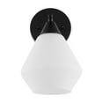 thumbnail image 6 of SAFAVIEH Lyona LED Black Metal Wall Sconce with White Shade, Set of 2, 6 of 8