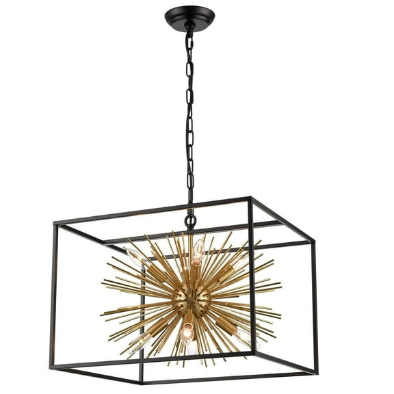 Industrial Chandelier 8-Light Cube Pendant Light Kitchen Island Light Fixture