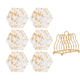 thumbnail image 1 of Juego de posavasos con soporte de metal, lámina dorada hexagonal, posavasos acrílicos para bebidas, a prueba de calor Ormromra CPB-DE-WX869-2, 1 of 5