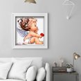 thumbnail image 2 of Cuadros Decorativos Kit de pintura de diamantes Ángel niño cuadro de pared de diamantes de imitación redondo completo DQrwqpou Nuevos Originales, 2 of 8