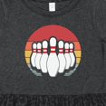 thumbnail image 4 of Inktastic Retro Bowling Pins Girls Toddler Dress, 4 of 5