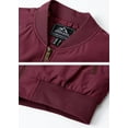 thumbnail image 4 of TACVASEN Mens Jackets Windproof Bomber Casual Padded Full Zip Coats Wine Red S, 4 of 7