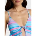 thumbnail image 4 of No Boundaries Multi Stripe Flyaway Tankini Top, Women’s, 4 of 5