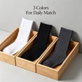 thumbnail image 4 of TELOLY 3Pairs Girls Knee High Socks,90-105Cm Knee High Socks,Lace Trim Knee Socks,Style1,Xs, 4 of 7
