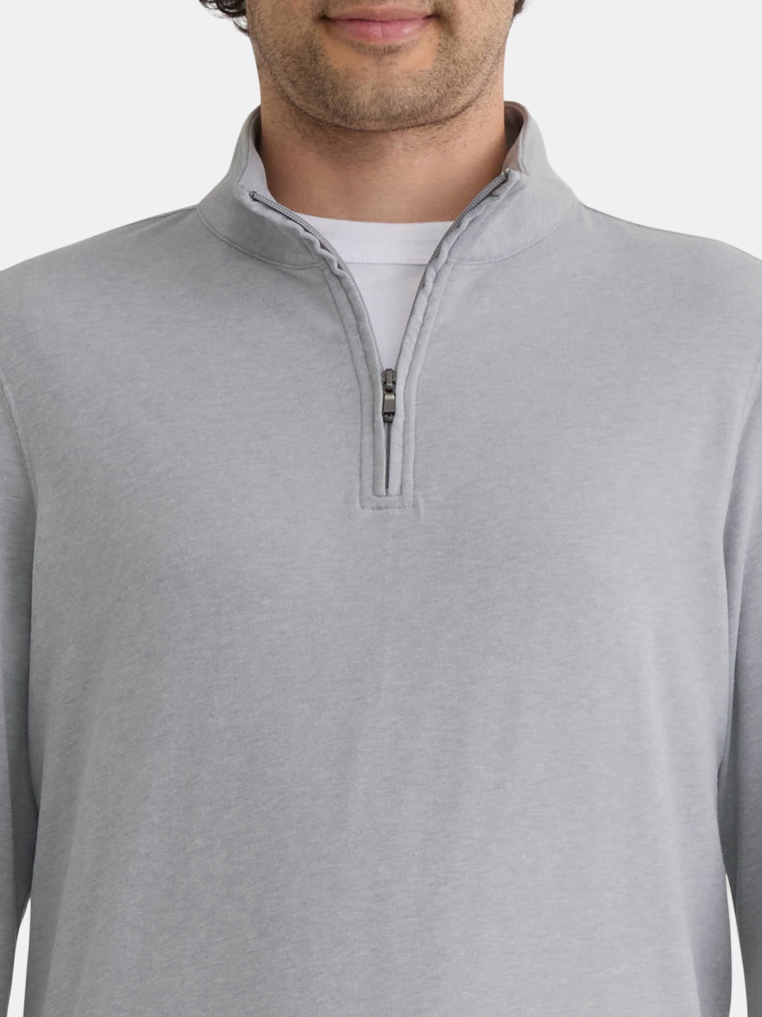 George Men's and Big Men's Knit Jersey Quarter Zip Pullover with Long Sleeves, Sizes S-3XL