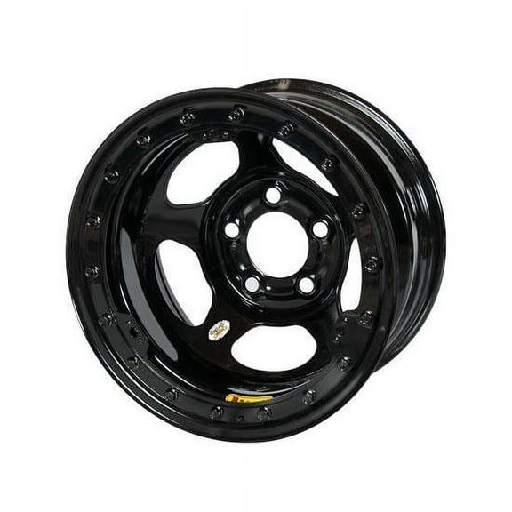 Bassett 58A54WLK 15X8 Inertia 5x5 4 In BS Wissota Black Beadlock