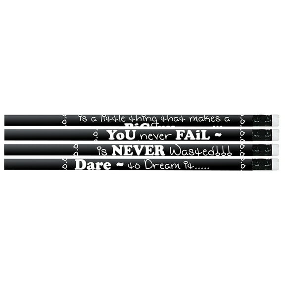 Musgrave Pencil Company Chalkboard Talk Motivational Pencil, Pack of 144