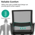 thumbnail image 4 of YRLLENSDAN Set of 2 Mesh Office Chair with Wheels Rolling Desk Chair with Arms Mesh Computer Chair for Adults Conference Room Chair Study Chair Adjustable Height,Gray, 4 of 7