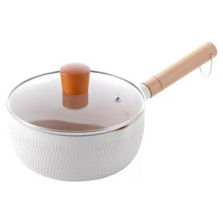 

1 Set Sauce Pan Nonstick Saucepan Metal Sauce Pan with Wooden Handle Noodle Pot with Lid